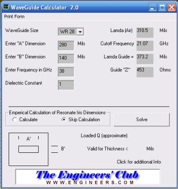 Waveguide Calculator